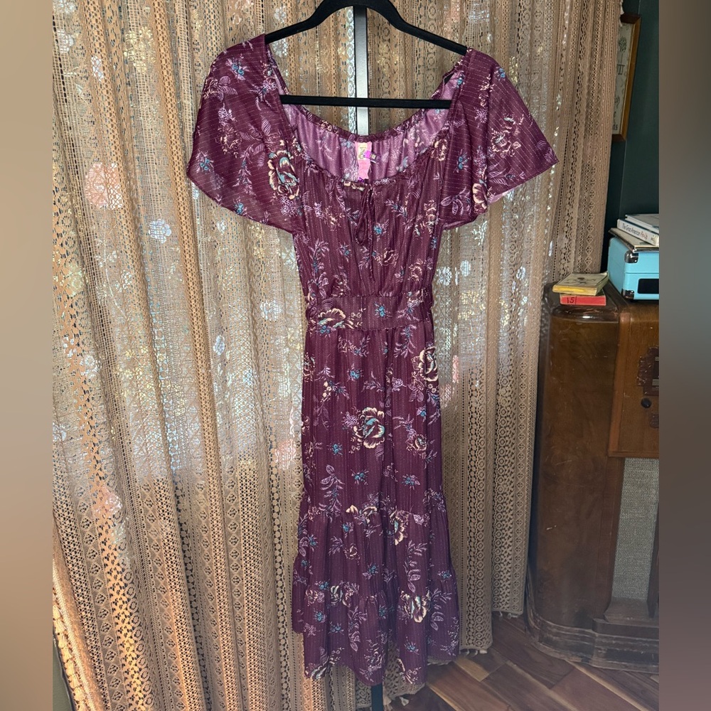 VTG Floral Purple Dress